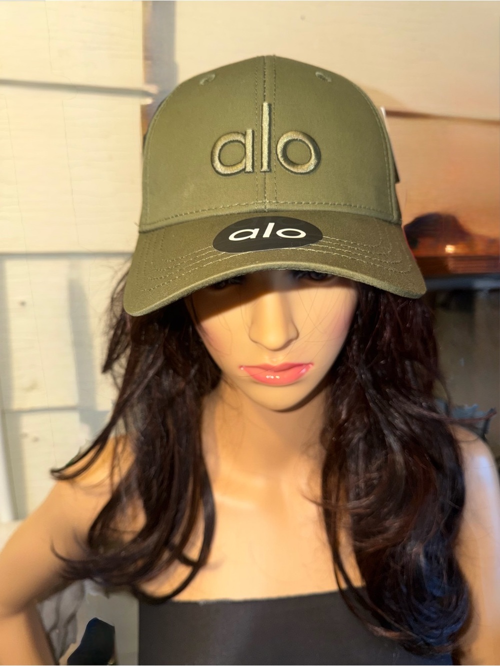 ALO Yoga Olive Green Off Duty Logo Baseball Cap
